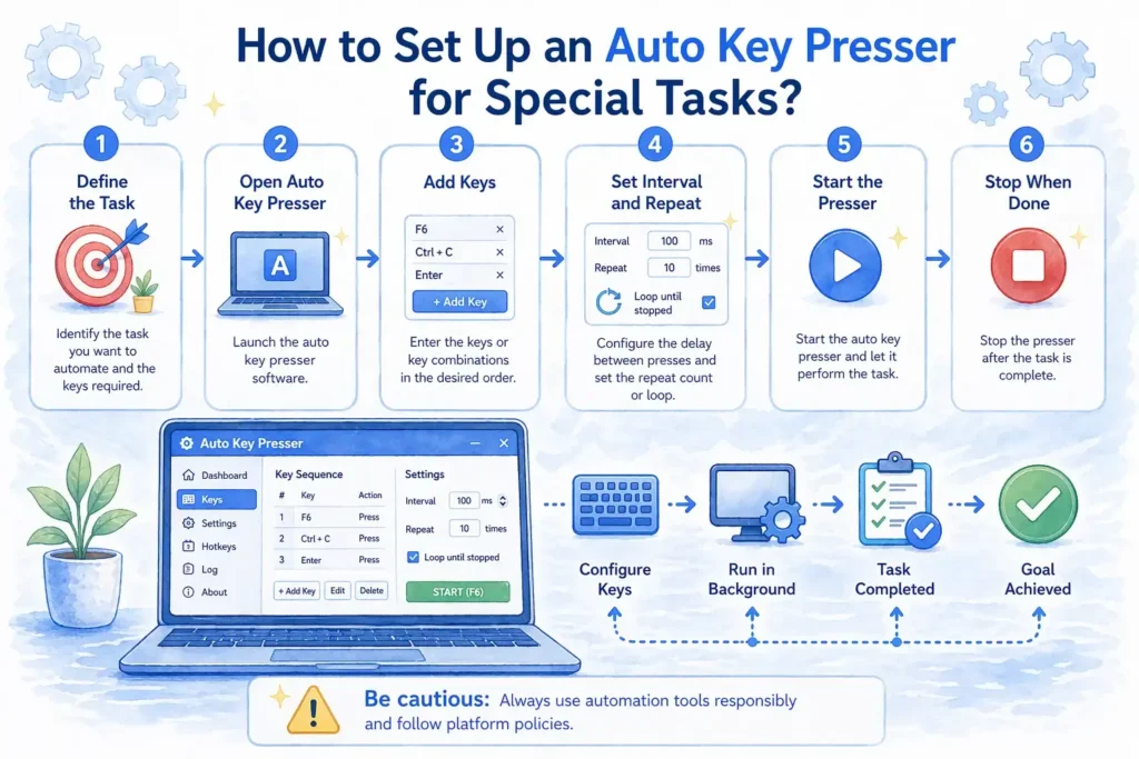 Auto Key Presser for Special Tasks